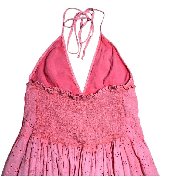 Free People Pink Strapless Pintuck Paradise Maxi Dress Womens S - Picture 6 of 9